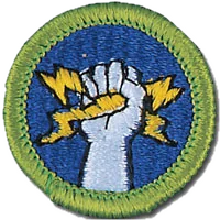 Electricity merit badge patch