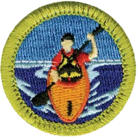 Kayaking merit badge patch