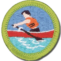 Rowing merit badge patch