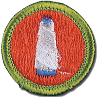 Textile merit badge patch